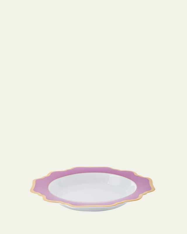 Purple Rimmed Soup Bowl